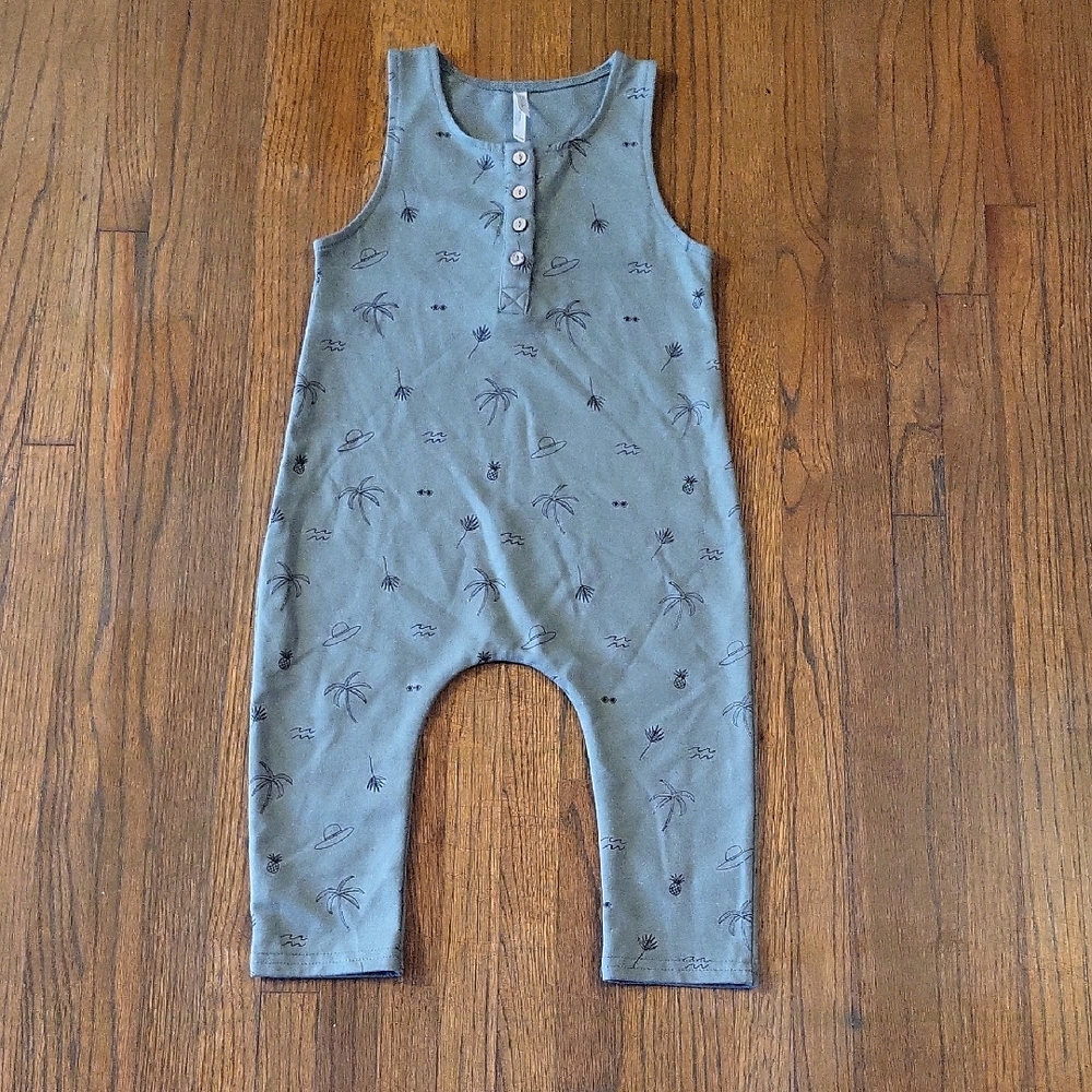 Rylee + Cru Green Baby Romper